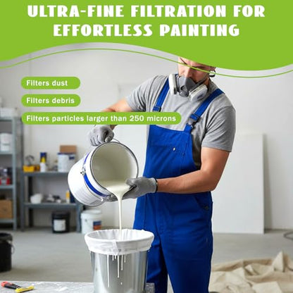 10 Pcs Paint Strainer Bags, 1 Gallon Paint Filter Strainer, Elasticity Opening Strainers Bags Disposable for Paints Bucket & Hydroponics