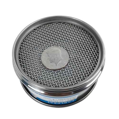 10 Mesh Lab Sieves 4" Diameter 304 Stainless Steel Wire Cloth Test Sieve for Industrial Laboratory Home - size: 10 mesh