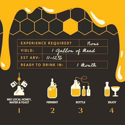Craft A Brew - Mead Making Kit – Reusable Make Your Own Mead Kit – Yields 1 Gallon of Mead - style: Mead Making Kit