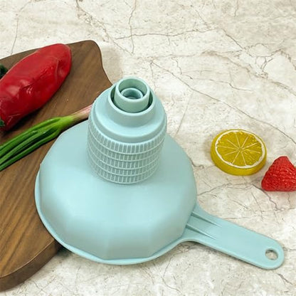 Kitchen Funnel Set with Strainer - Wide Mouth Canning Funnels for Kitchen Use Filling Bottles, Food Grade Plastic Small and Large Funnel for Liquid Transfer, Mason Jars