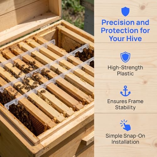 10Pcs Beehive Frame Clips - Durable Plastic Spacers for Hive Stability, Beekeeping Tools with Anti-Shake Design, Easy to Install