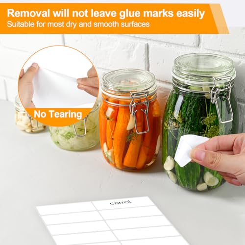 Joyberg 1120 PCS Removable Freezer Labels for Organizing, 1”x3” Frozen Food Labels Stickers, Tear-Resistant No Residue Blank Sticker Labels to Write On, Removable Labels for Food Containers - size: 1120 labels / 70 Sheets(1" x 3")