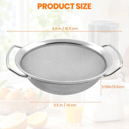 Juice Strainer for Nama J2, Stainless Steel Fine Mesh Strainer for Juicing with Dual Handles, Juicer Replacement Accessories for Smoothies Fruit Juice