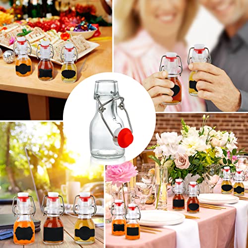 Swing Top Glass Bottles Set of 30, 2oz Small Airtight Bottles with Swing Top Lids, liquor bottles, Flip Top Bottles for Vanilla Extract, Juice Shot, Maple Syrup, for Wedding Party Favors & DIY Gifts