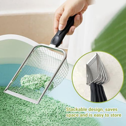 4 Pcs Gardening Soil Sifter with Handle | 2/2.8/3.8/5 mm Mesh, Portable, For Sand Soil Dirt Compost, Shape Garden Sieve - color: 4 Set