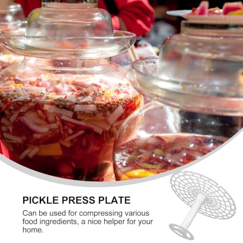 VOSAREA Pickle Jar Press Plate Reusable Fermentation Jar Vegetable Press Wide Mouth Supply for Sauerkraut Kimchi Pickled Foods Prevents Floating 7.87 X 7.48 X 7.48 in