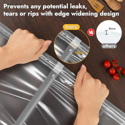 YQL Brining Bags - 4 Pack, 22"x26", Holds Up to 35lb with Cotton Strings, Double Zipper Seal, Ideal for Turkey, Chicken, Pork, Ham, Large Roasts, Brining& Marinating - size: 4PCS