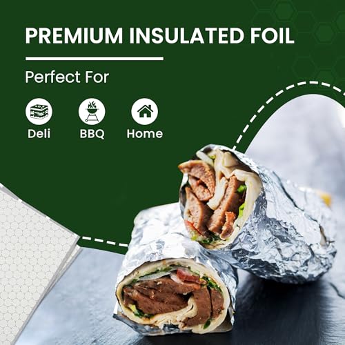 Extra Large - (500 Sheets) - Foil Sandwich Wrap Sheets With Foil Backing - Burrito Wrappers Sandwich Paper Wrap - Food Wrapping Deli Wraps - 13 x 16 Inches - size: 500 Large Sheets