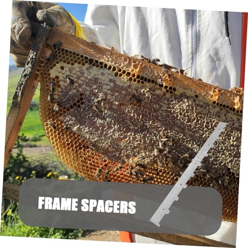 BESPORTBLE 2pcs Beehive Frame Spacers Metal Hive Divider for Beekeeping Lightweight and Easy to Install Prevents Frame Movement Essential Beekeeping Tool