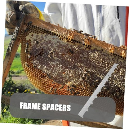 BESPORTBLE 2pcs Beehive Frame Spacers Metal Hive Divider for Beekeeping Lightweight and Easy to Install Prevents Frame Movement Essential Beekeeping Tool
