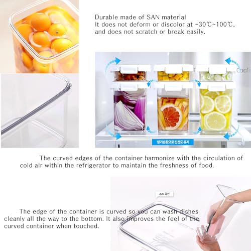 Pickle keeper Press Plate Food Storage Container Organizer for Kimchi Sauerkraut Fermentaion Airtight Lid Locking for Preserved Food (1800ml / 0.5 gal) - size: 1800ml / 0.5 gal