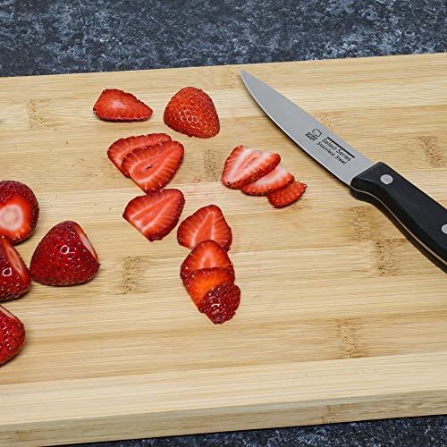 Chef Craft Select Stainless Steel Paring Knife, 4 inch blade 12 inch in length, Black - style: Paring Knife