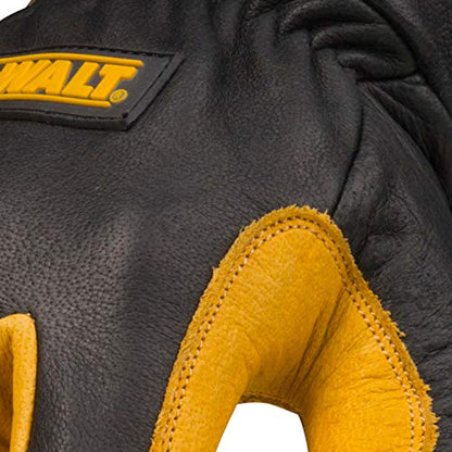 DEWALT Premium Leather Welding Gloves, Fire/Heat Resistant, Gauntlet-Style Cuff, Elastic Wrist - size: Medium (Pack of 1)