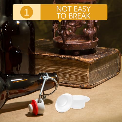 Luxshiny Swing Top Bottle Seal Gaskets 12 Pcs Beer Bottle Washers Replacement Rings for Leak Proof Seal Home Brewing Fermentation 0.98 X 0.98 X 0.27 in