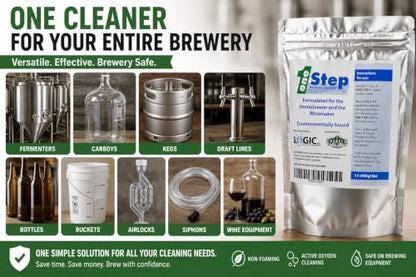 One Step No Rinse Cleanser (1 lb) Homebrew Cleaner in Foil Pouch