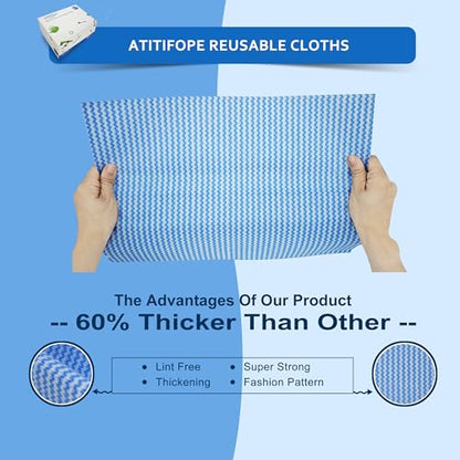Reusable Cleaning Cloths,50 Count,Thickened Heavy Duty Wipes | Kitchen,Bathroom,Car-Multi-purpose Cleaning Towels - style: 50 Count (Pack of 1)