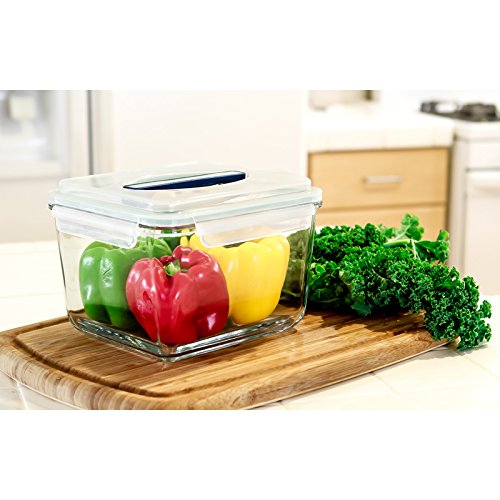 Glasslock 15-Cup Rectangle Handy Container,White - size: 15-Cup