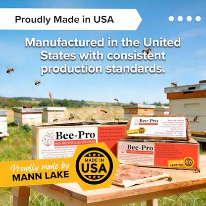 Mann Lake Bee-Pro Patties, High Protein Honey Bee Nutrition with Pro Health Digestive Aide, Spring & Fall Brood Builder for Increased Colony Survival & Stronger Spring Population, Made in USA, 10 Lbs - size: 10 Pound (Pack of 1), style: Bee-Pro