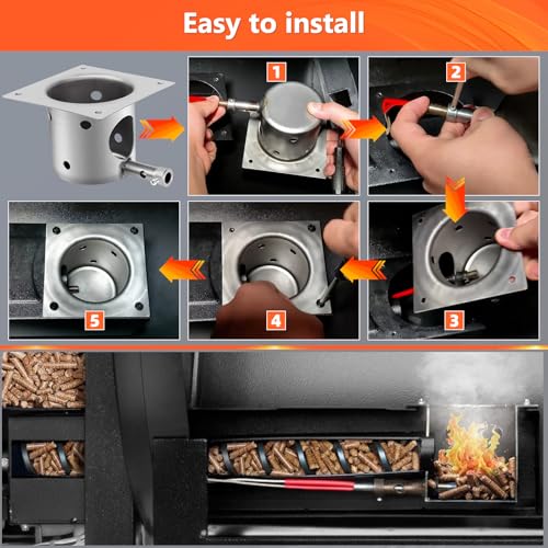 Upgraded Fire Burn Pot Replacement Parts for Pit Boss and Traeger Wood Pellet Grill Smoker, Fire Burner Pot for Traeger Pro 22 34 Fire Pot, Heavy - Duty Steel Burn Pot with Ash Remover and Screws - size: Fire Burn Pot