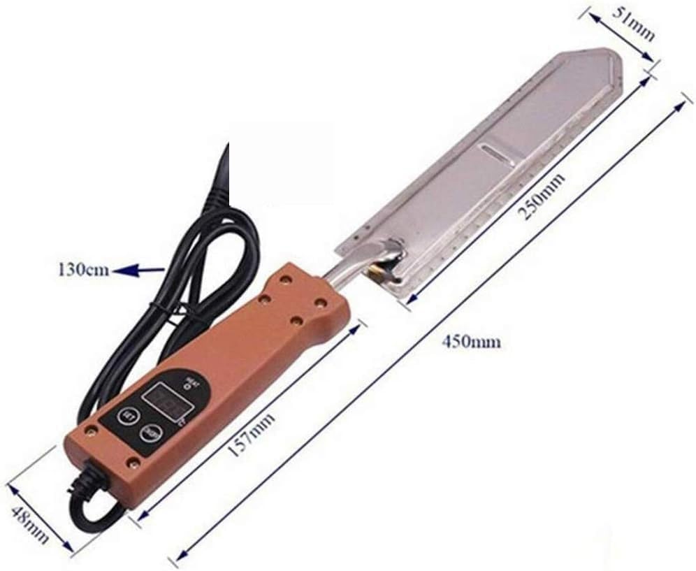 Electric Honey Uncapping Knife, Adjustable 50–180℃ Temperature with Memory Function, Digital Display, Stainless Steel Beekeeping Knife for Honey Frames & Honeycomb
