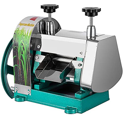 SmarketBuy Manual Sugar Cane Juicer, Commercial Sugar Cane Press Stainless Steel 3 Rollers 2.5" Inlet 110Lbs Output Capacity per Hour Sugarcane Extractor