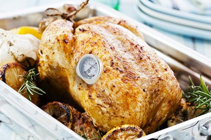 GoodCook Everyday Meat Thermometer with Bi-Directional Dial Shows Temperature and Meat Type Doneness with Stainless Steel Probe, Includes Fahrenheit & Celsius, Silver - style: Meat Thermometer
