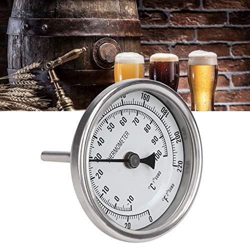 1 2 NPT Stainless Steel Dial Thermometer 1 2 NPT Homebrew Kettle Thermometer Weldless with O Rings 0 to 220F Kettle Stainless Steel Brew Pot