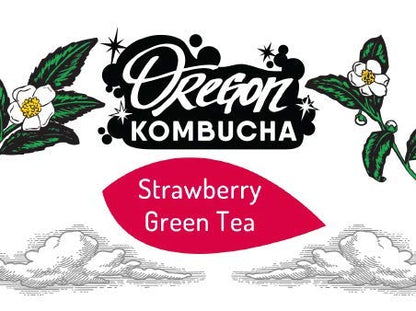 Kombucha Starter Kit by Oregon Kombucha | Organic Strawberry Green Tea and Scoby w/ Starter Liquid - Raw Culture Brews 1 Gallon of Delicious Kombucha, Guaranteed