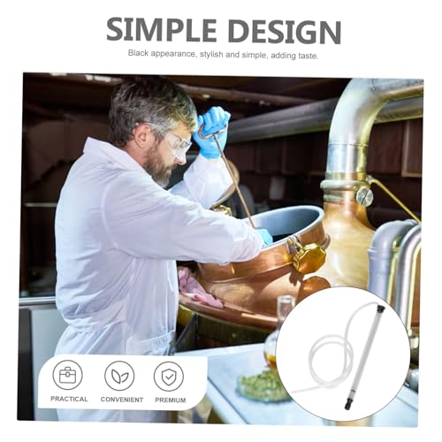 MAGICLULU 1 Set Auto Siphon Wine Transfer System with Clear Hose Lightweight Siphon Tubing for Easy Pouring for Home Brewing and Bottling Wine