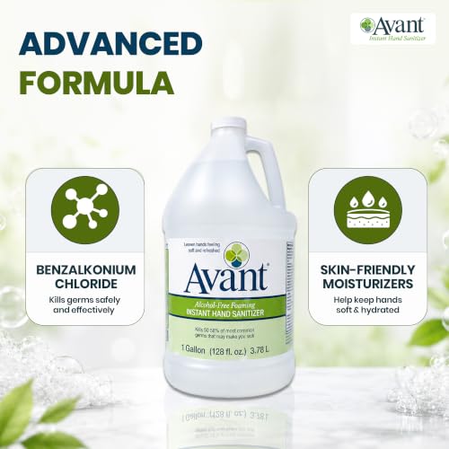 Avant® Alcohol-Free Foaming Hand Sanitizer, 1 Gallon refill - size: 128 Fl Oz (Pack of 1)