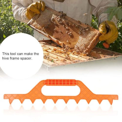 Fdit Hive Frame Spacer, Plastic Bee Hive Frame Spcing Tool Spacer Beekeeping Accessories Beekeeping Equipment (Orange 9 Box)