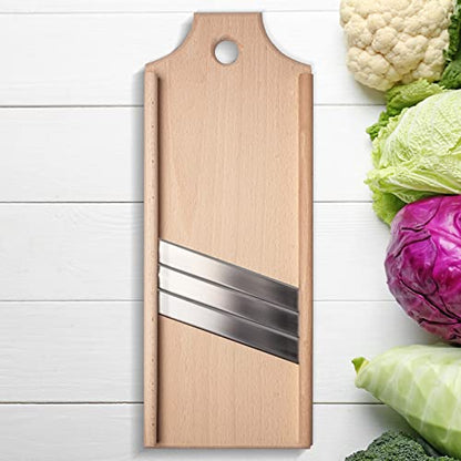 2 pcs Three-knives Wooden Cabbage Shredder for Coleslaw
