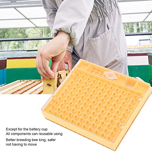 Queen Bee Incubator, Plastic Bee Grafting Less Larva Moving Breeding Box, Beekeeper Tool for Raising Queen Cells with Cups