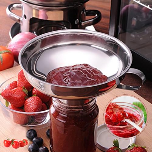 Canning Funnel - Grade Stainless Steel Wide Mouth Funnels for Kitchen Use | Supplies Kit for Wide and Regular Mason Jars - color: S