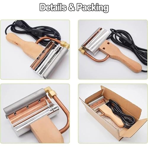 Electric Honey Uncapping Knife, Portable Scraping Honey Extractor, Beekeeping Stainless-Steel Electric uncapping Knife, Constant Temperature, with Insulated Handle, for Beekeeper Honey Collection