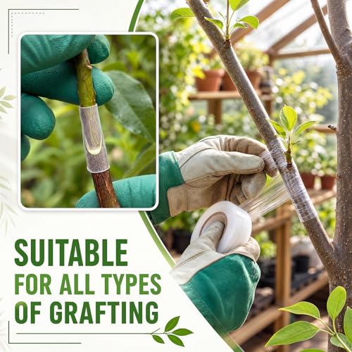 MTLEE Tree Grafting Wax Kit, Tree Wound Sealer with Grafting Tape, Graftings Sleeves and Applicator Spoons, Plant Pruning Sealer for Fruit Roses Bonsai Healing & Repair Tool