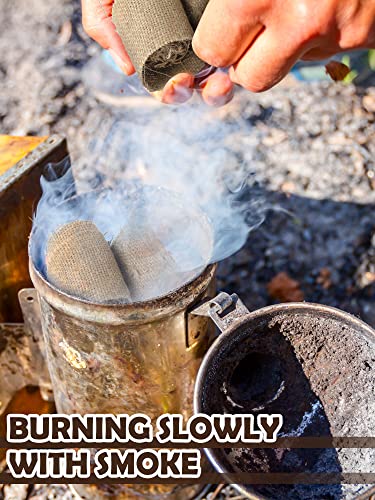 Moukeren 6 Pound Bee Smoker Fuel for Beekeeping Jute Burlap Smoker Fuel Rolls Bee Hive Smoker Fuel, Easy to Light, Burn for a Long Time, Produce Clean and Cool Smoking for Beehive Smoker