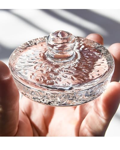 Glass Fermentation Weights Set of 4 for Wide Mouth Mason Jar Pickling Canning Gallon Jars, Fermenting Weigh Easy Grip Handle Convex Wavy Grain Dot for Brewing Fermented Foods - color: Clear-2.75Inch