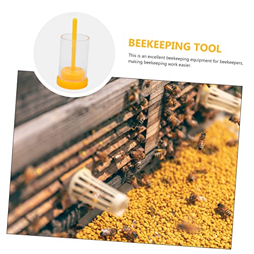 2 Sets of Professional Bee Marking Bottles Queen Marking Cages for Beekeeping Includes Queen Clip Bottle and Bee Catching Cage