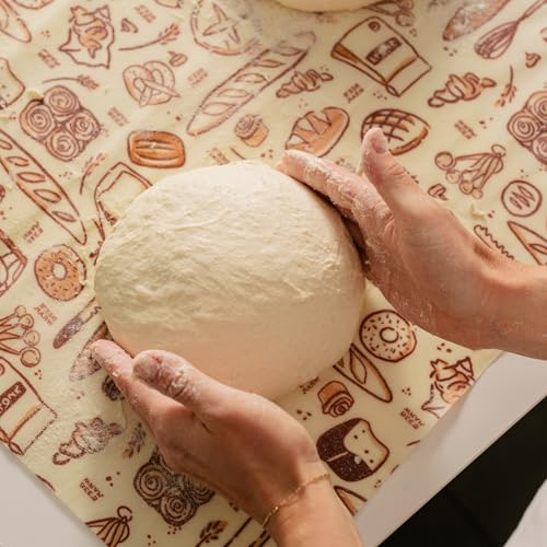 Bee's Wrap Beeswax Wraps for Bread - Beeswax Bread Wrap for Sourdough & Bread Storage - Plastic Free Made in USA Reusable Natural Food Wrap - Bakery Lane - color: Bakery Lane