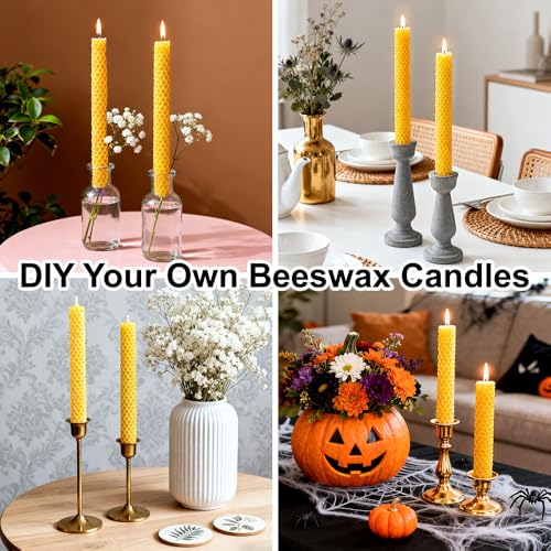 Beeswax Sheets, Bee Hive Foundation Sheets, Beehive Wax Foundation Sheets, Beeswax Honeycomb Sheets for Beekeeping Candle Making (60pcs) - size: 60pcs