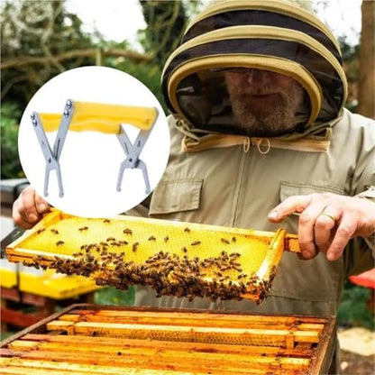 Bee Hive Frame Grip Beekeeping Frame Lifting Tool Stainless Steel Construction and Nonslip Plastic Handle for Beekeepers and Hobbyists Y5GB for Beekeeeper