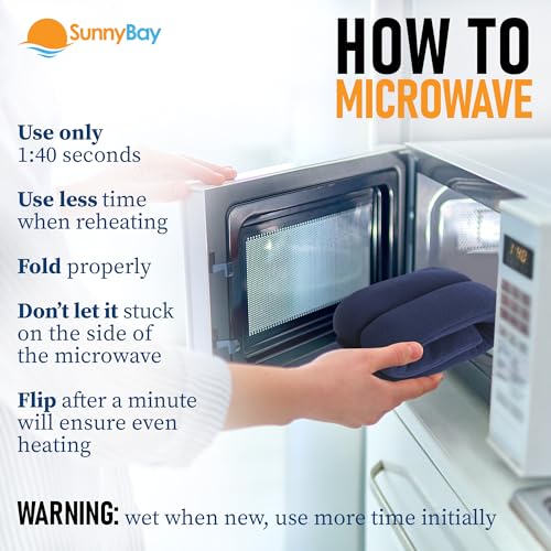 SunnyBay Microwavable Heating Pad for Neck and Shoulder, Heated Neck Wrap, Microwave Heat Pad, Weighted Beanbag Moist Hot or Cold Compress, 2.2 lbs, 26x4 Inches, Buffalo - color: 4x26 - Buffalo