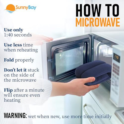 SunnyBay Microwavable Heating Pad for Neck and Shoulder, Heated Neck Wrap, Microwave Heat Pad, Weighted Beanbag Moist Hot or Cold Compress, 2.2 lbs, 26x4 Inches, Buffalo - color: 4x26 - Buffalo