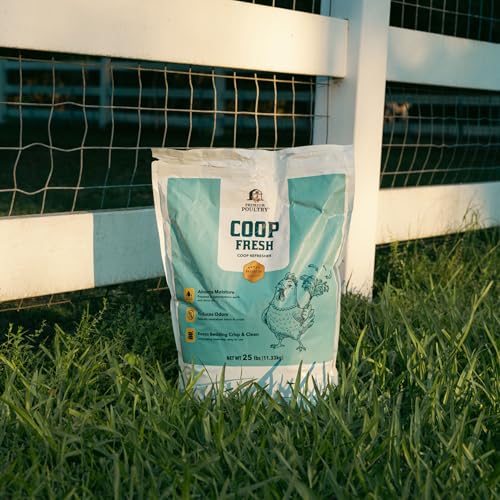 2 Pack Coop Fresh Chicken Coop Deodorizer & Coop Refresher, 25 lb, Natural Odor Eliminator w/ Food Grade Diatomaceous Earth, Moisture Absorber, Fly Control Support & Deep Litter Bedding Treatment