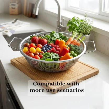 2PCS Soil Sifter for Gardening with Handle,Stainless Steel Rock Compost Soil Sifter for 5 Gallon Bucket,1/4in,1/8in Mesh Garden Sifting Screen Gravel Sawdust Vermicompost with Repotting Mat - size: 2-Piece Set (1/4", 1/8" Mesh)