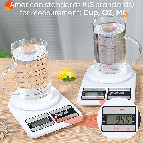 4 Cup Glass Measuring Cup with Handle, 77L High Borosilicate Glass Measuring Cup with V-Shaped and Three Scales (Cup, OZ, ML), Glass Liquid Beaker with Silicone Base, Double-Sided Measure Scales - size: 4 Cup, 1000ML