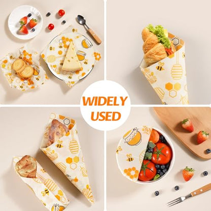 Beeswax Wraps for Food – Reusable Beeswax Bread Bag & Sandwich Wrap | Organic & Eco-Friendly,Sustainable Bees Paper,Retain Freshness,Perfect Alternative to Aluminum Foil Sourdough Storage - color: 1 Pack（Bee jar）