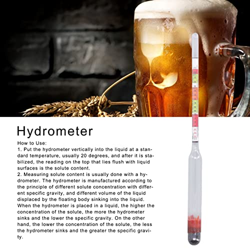 Hydrometer Wine and Beer Measuring Tool Set, Triple Scale Glass, 10Pcs for Home Brewing