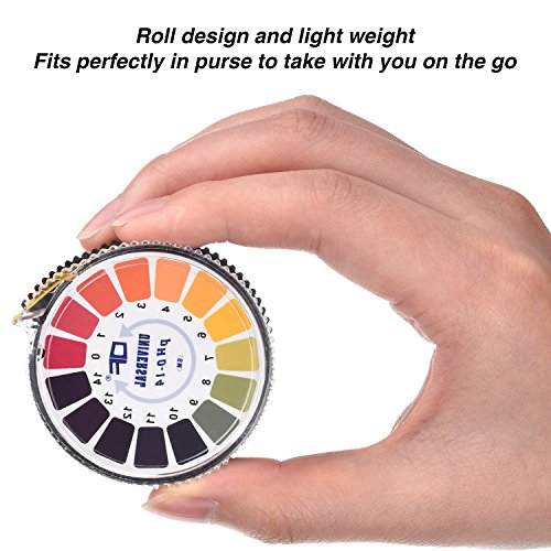 Jovitec Universal Ph Test Paper Strips Ph Test Strips Roll, Measure Full Range 0-14 Each 16.4 ft(4 Rolls)